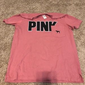 Pink pocket t